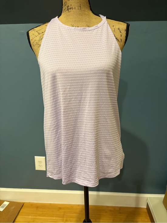 Apana Tops - Apana Tank Top Womens Size M Light Lavender Textured Stripe Racerback Yoga